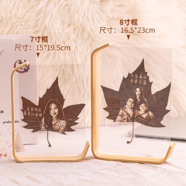 Sycamore leaf carving photo customization boyfriend and girlfriend birthday gift wedding anniversary Qixi Festival
